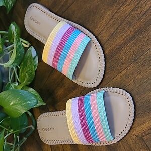 On 34th Mavis Beaded Flat Sandal